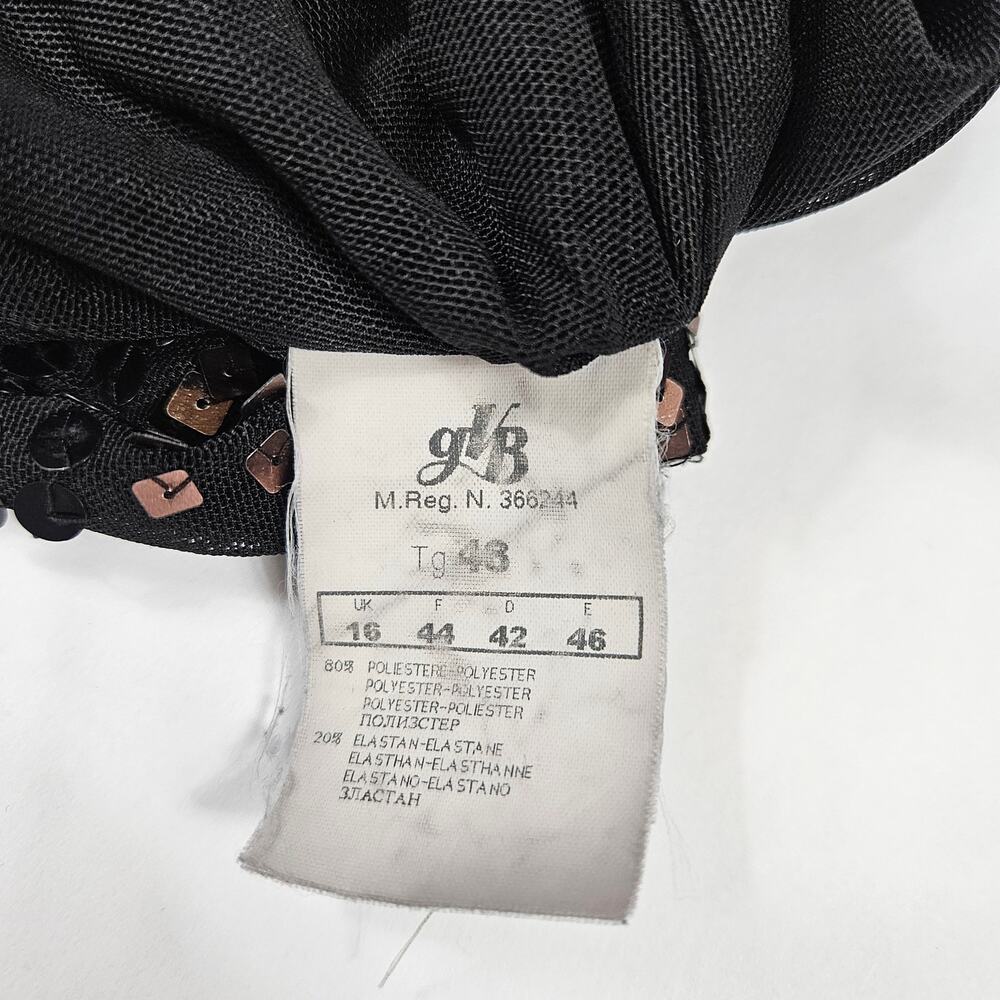 Euro Sequin Mesh Cami Top Black - Size XL - Picture 6 of 6